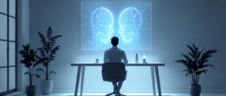 изображение психолога и искусственного интеллекта